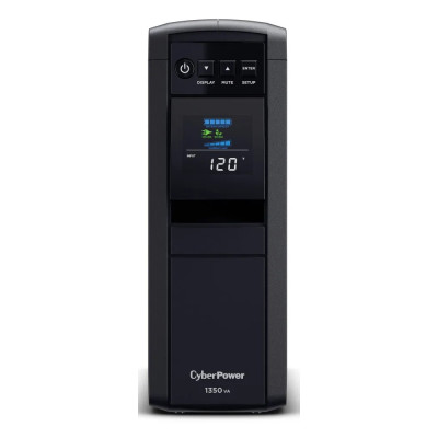 CyberPower CP1350PFCLCD Mini-Tower UPS, UL Rated, Energy Star certified, 12× NEMA 5-15R